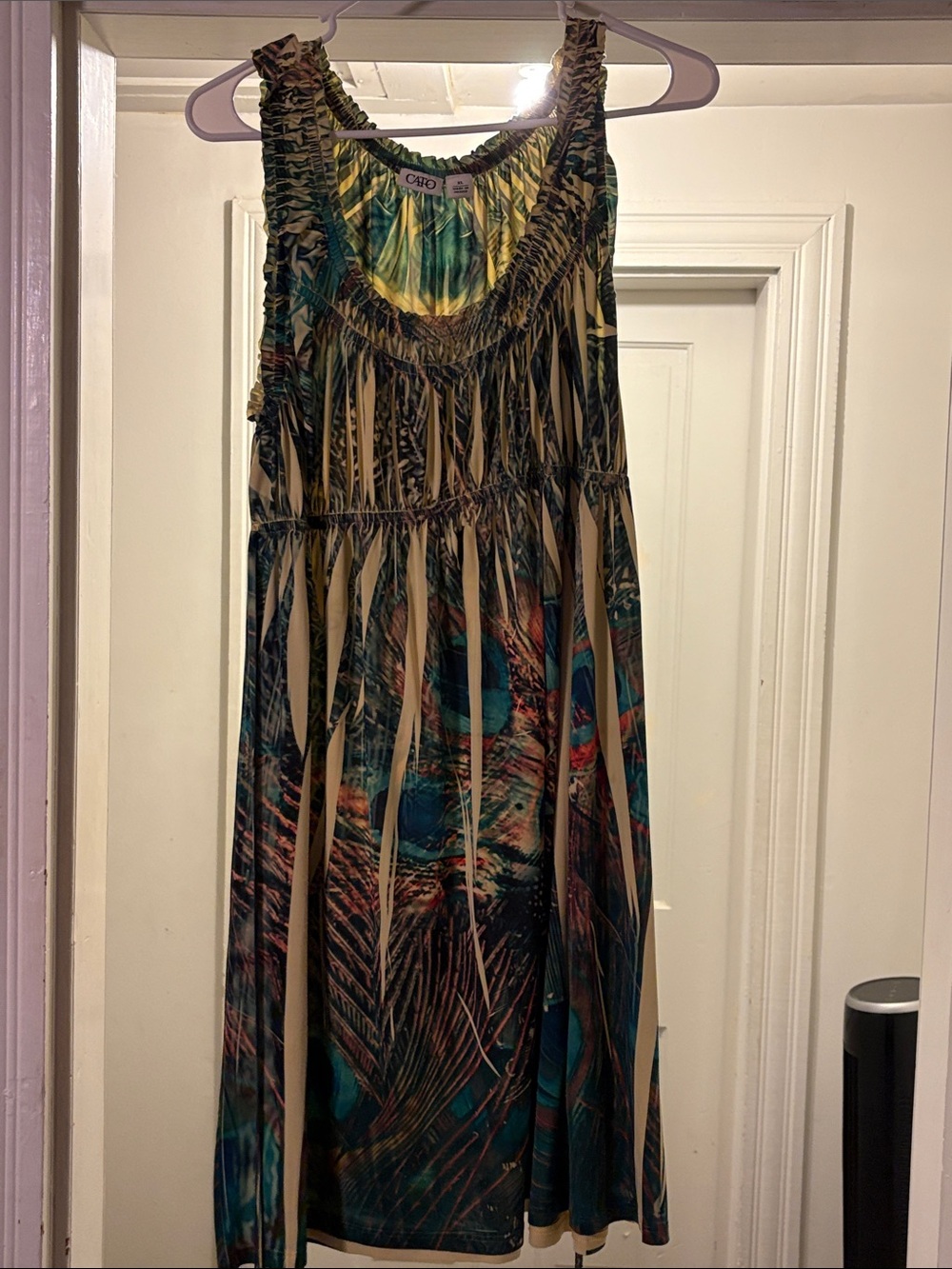 Cato Multicolor Tropical Print Sleeveless Dress